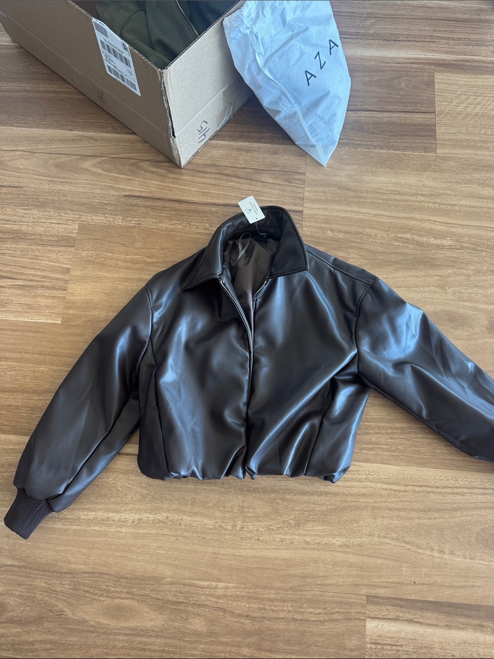 BROWN NWT leather jacket